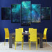 Mysterious Forest 5 Piece HD Multi Panel Canvas Wall Art Frame - Original Frame