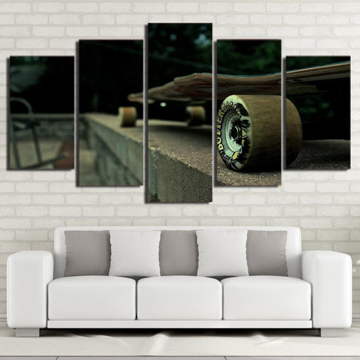 Skateboard 5 Piece HD Multi Panel Canvas Wall Art Frame - Original Frame