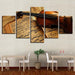 Violin And Music 5 Piece HD Multi Panel Canvas Wall Art Frame - Original Frame