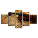 Violin And Music 5 Piece HD Multi Panel Canvas Wall Art Frame - Original Frame