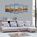 Bridge Building Landscape 5 Piece HD Multi Panel Canvas Wall Art Frame - Original Frame