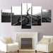 Bicycle Rail 5 Piece HD Multi Panel Canvas Wall Art Frame - Original Frame