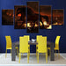 Fiery Horse 5 Piece HD Multi Panel Canvas Wall Art Frame - Original Frame