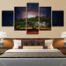 Tree In Desert 5 Piece HD Multi Panel Canvas Wall Art - Original Frame