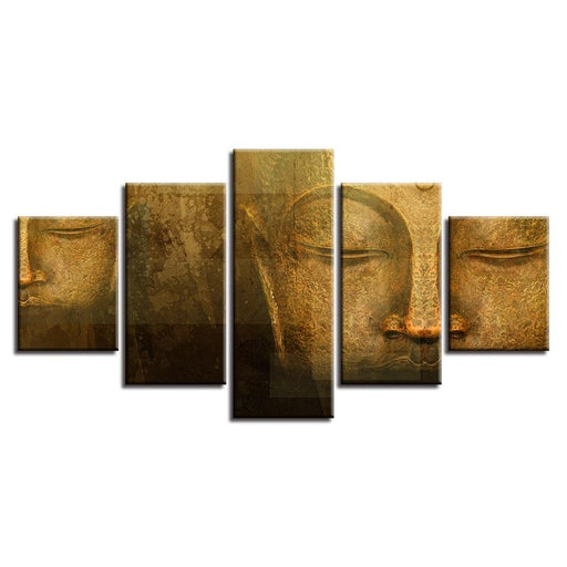 Buddha Painting 5 Piece HD Multi Panel Canvas Wall Art Frame - Original Frame