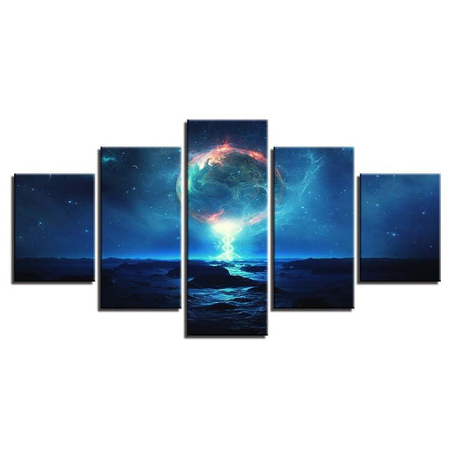 Magical Night 5 Piece HD Multi Panel Canvas Wall Art Frame - Original Frame