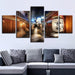 Tokyo Street Style 5 Piece HD Multi Panel Canvas Wall Art Frame - Original Frame