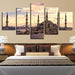 Ancient Palace At Dusk 5 Piece HD Multi Panel Canvas Wall Art Frame - Original Frame