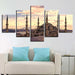 Ancient Palace At Dusk 5 Piece HD Multi Panel Canvas Wall Art Frame - Original Frame