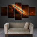 Planet Destruction 5 Piece HD Multi Panel Canvas Wall Art - Original Frame