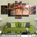 Trees in the Fall 5 Piece HD Multi Panel Canvas Wall Art Frame - Original Frame