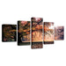 Trees in the Fall 5 Piece HD Multi Panel Canvas Wall Art Frame - Original Frame