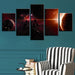 Planets In Space 5 Piece HD Multi Panel Canvas Wall Art - Original Frame