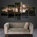 London Big Ben 5 Piece HD Multi Panel Canvas Wall Art Frame - Original Frame