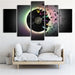 DJ Abstract 5 Piece HD Multi Panel Canvas Wall Art Frame - Original Frame