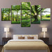 Trees Forest 5 Piece HD Multi Panel Canvas Wall Art - Original Frame