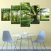 Trees Forest 5 Piece HD Multi Panel Canvas Wall Art - Original Frame