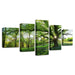 Trees Forest 5 Piece HD Multi Panel Canvas Wall Art - Original Frame