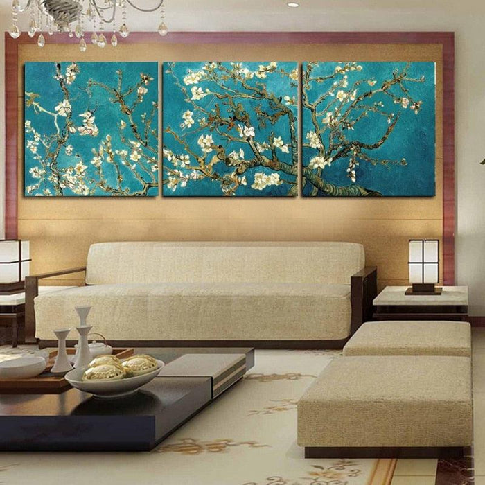 Abstract Tree Framework 3 Piece HD Multi Panel Canvas Wall Art Frame - Original Frame