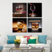 Wine & Drinks 4 Piece HD Multi Panel Canvas Wall Art Frame - Original Frame