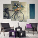 Retro Bike 4 Piece HD Multi Panel Canvas Wall Art Frame - Original Frame