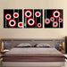 Black Abstract Print 3 Piece HD Multi Panel Canvas Wall Art Frame - Original Frame