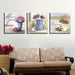 Floral Print 3 Piece HD Multi Panel Canvas Wall Art Frame - Original Frame