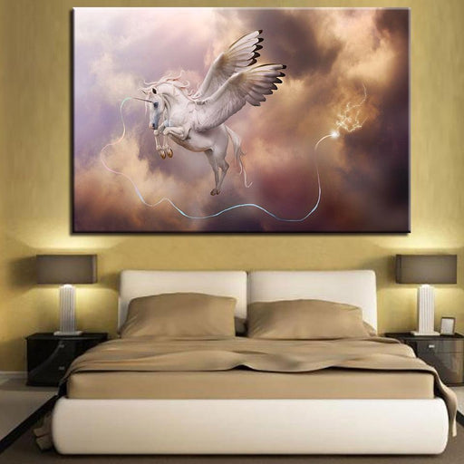 Unicorn Art 1 Piece HD Multi Panel Canvas Wall Art Frame - Original Frame