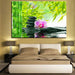 Stones & Flowers 1 Piece HD Multi Panel Canvas Wall Art Frame - Original Frame