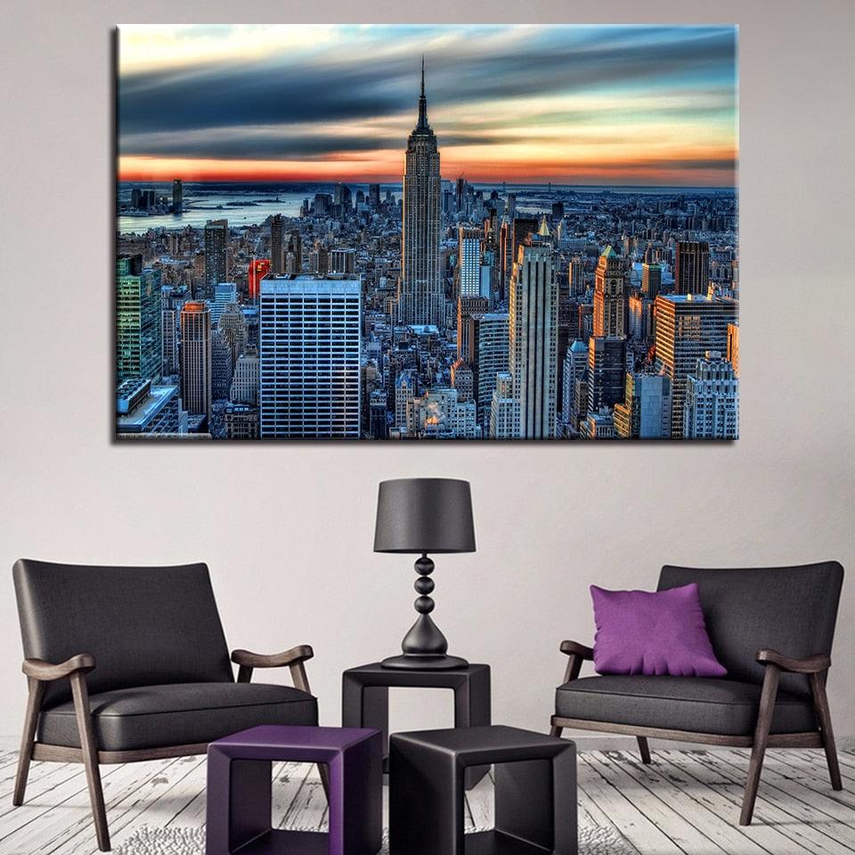 New York City 1 Piece HD Multi Panel Canvas Wall Art Frame - Original Frame