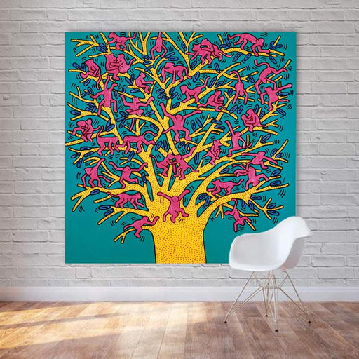 The Tree Of Monkeys 1 Piece HD Multi Panel Canvas Wall Art Frame - Original Frame