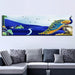 Peacock Print 1 Piece HD Multi Panel Canvas Wall Art Frame - Original Frame