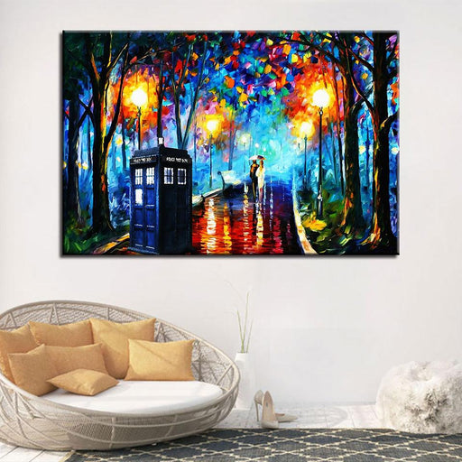 Rainy Night Art 1 Piece HD Multi Panel Canvas Wall Art - Original Frame