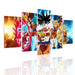 Epic Dragon Ball Z 5 Panel Canvas Art Frame - Original Frame